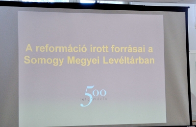 Levéltár-pedagógiai óra a „Reformáció 500” emlékév jegyében