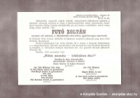 Futó Zoltán református lelkész - gyászjelentés