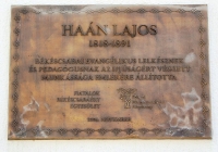 Haan Lajos  emléktábla  - Békéscsaba Haan Lajos utca 2–4.