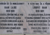 Haan Lajos  emléktábla  - Békéscsaba Szent István tér 20. 