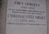 Nagyvázsony  Református Templom - emléktábla: Édes Gergely és Csokonai V. M.