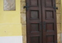 Óbudai Református Templom - a tornyon levő kapu