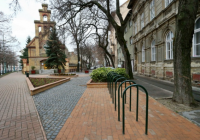 Szegedi Evangélikus Templom a felújított terecskével