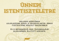 Meghívó az ünnepi istentiszteletre