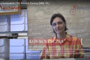 Kisfilmek a forrásokról - 16. - Kovács Zsuzsa