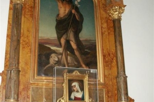 Keresztelő Szent János: oltárkép a nagycenki templom jobb oldali mellékoltár dísze