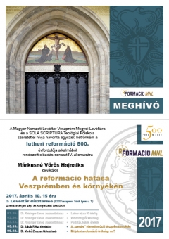 Folytatódik a reformációs előadás-sorozat Veszprémben