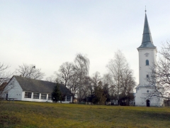 Barabási református templom az iskolával