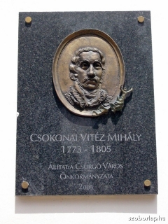 Csokonai Vitéz Mihály domborműves emléktábla