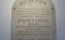 Dávid Ferenc emléktábla 1929.